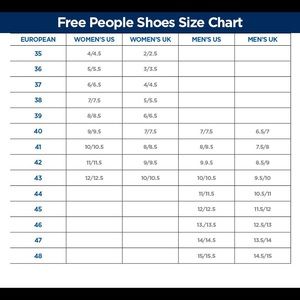 Free people shoe sizing Clearance